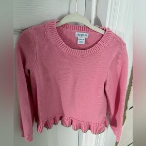 Crewcuts Pink Ruffle Edge Sweater